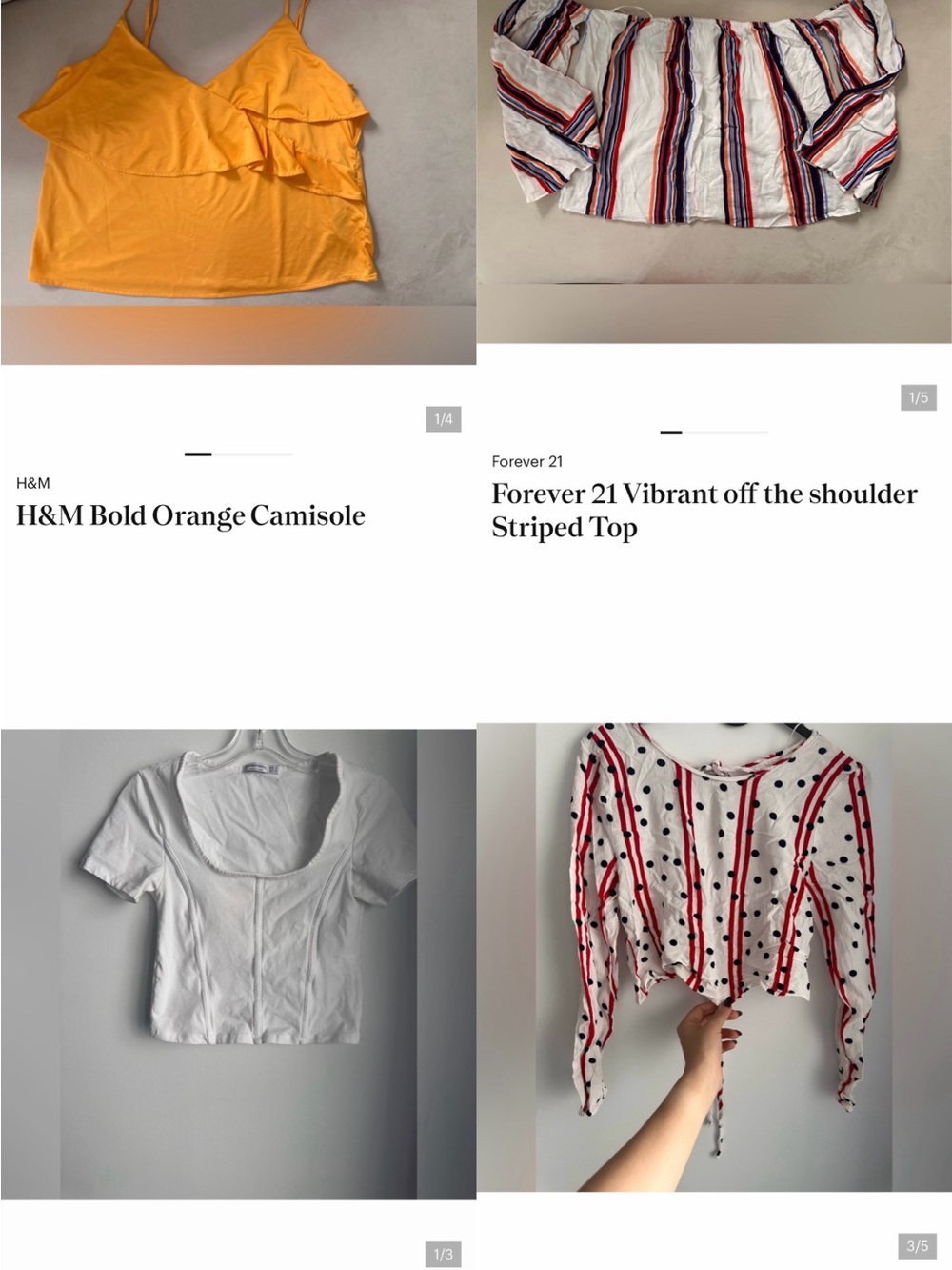 Bundle 4 tops - size M